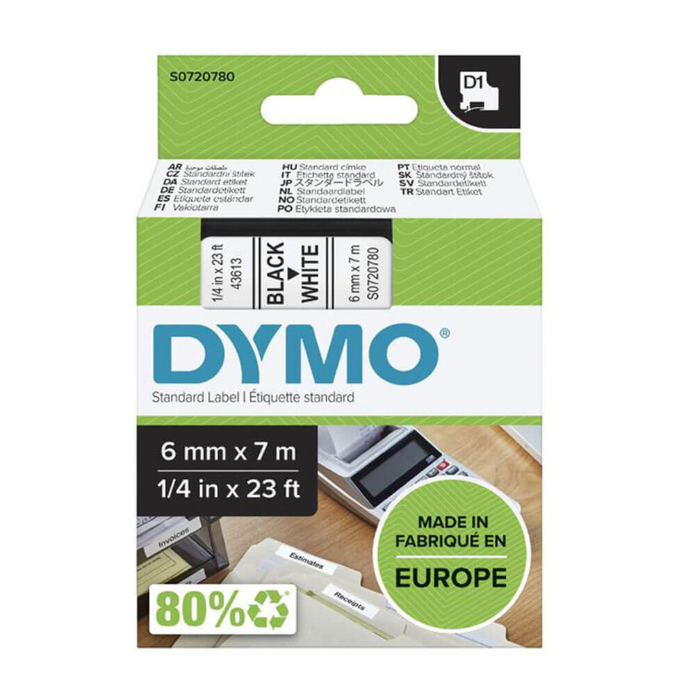 Dymo D1 Tape Label 6mmx7m