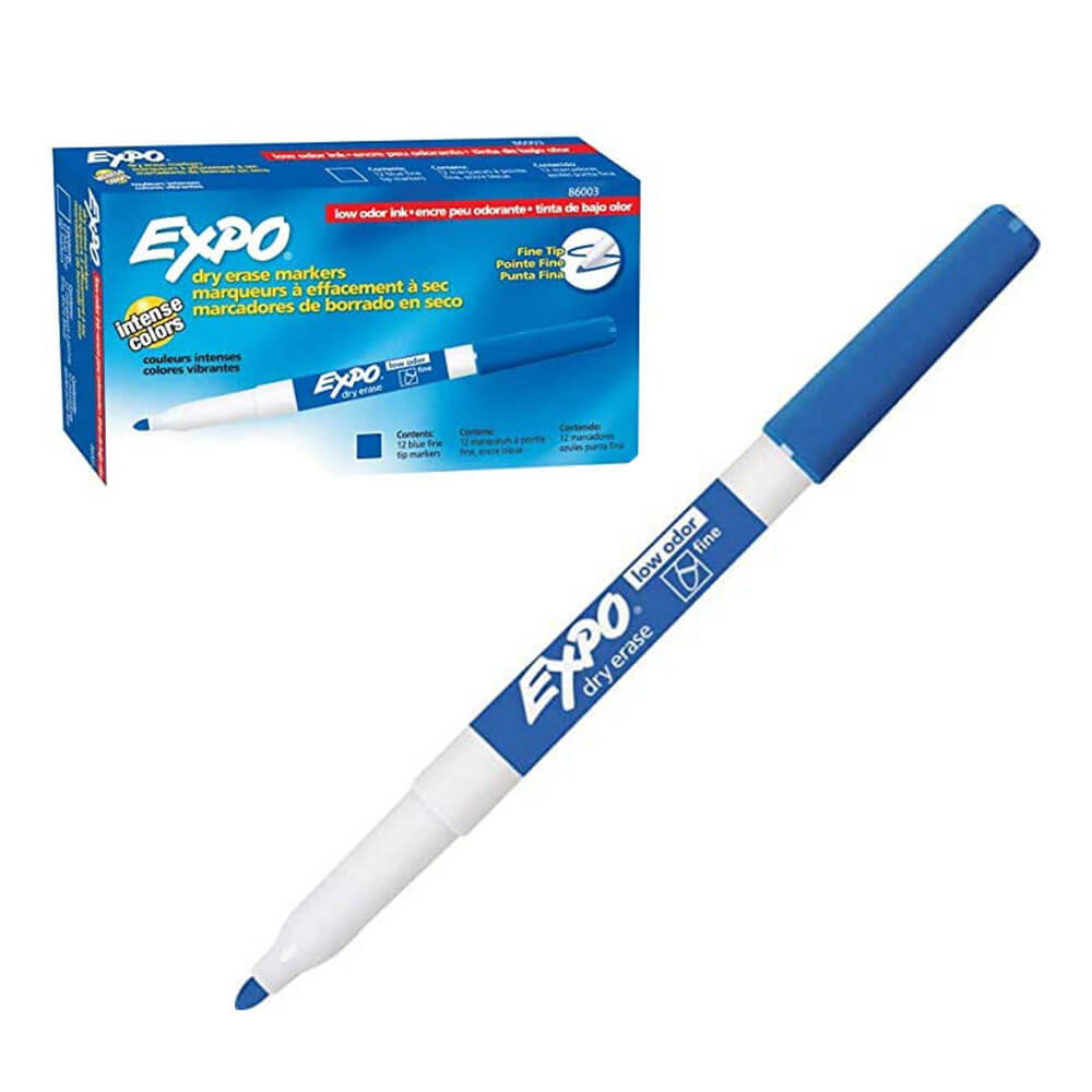  Expo Dry Erase Fine Bullet Whiteboard-Marker, 12 Stück