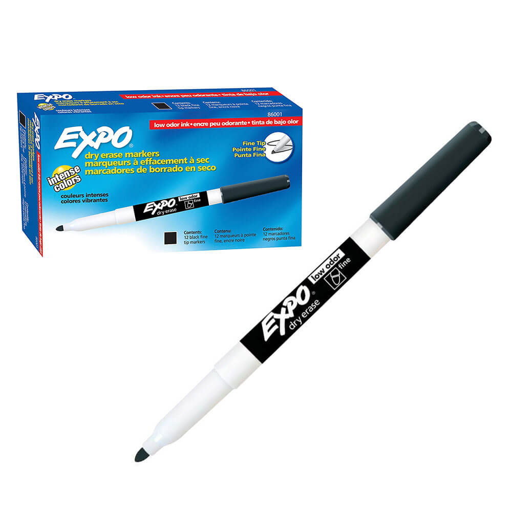 Expo Dry Erase Fine Bullet Whiteboard Marker 12pk