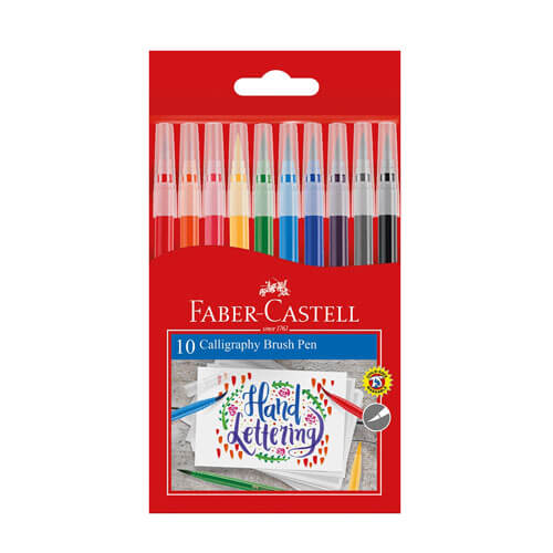 Faber-Castell Brush Calligraphy Markers Assorted (10pk)