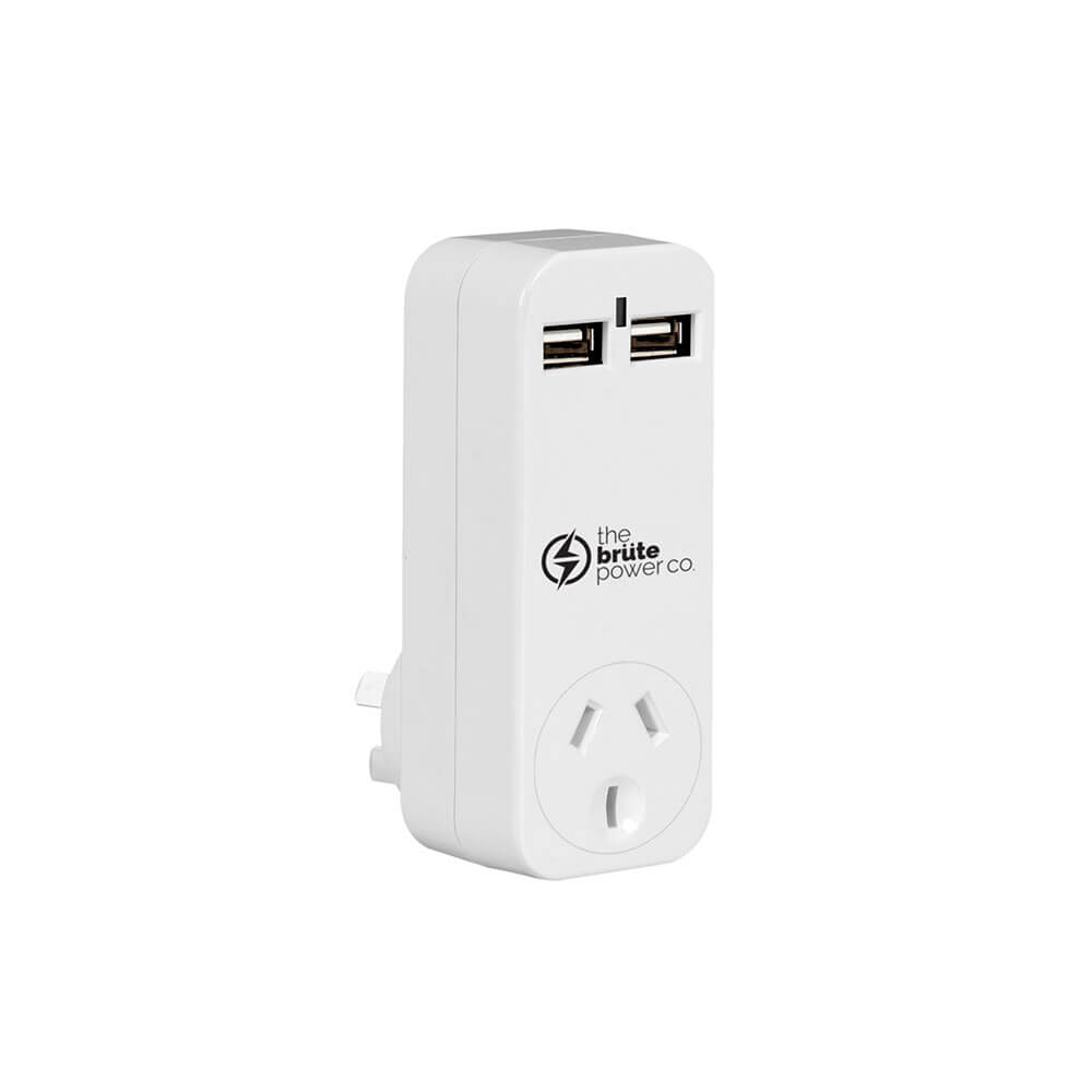 O adaptador de soquete Brute Power Co. One (branco)