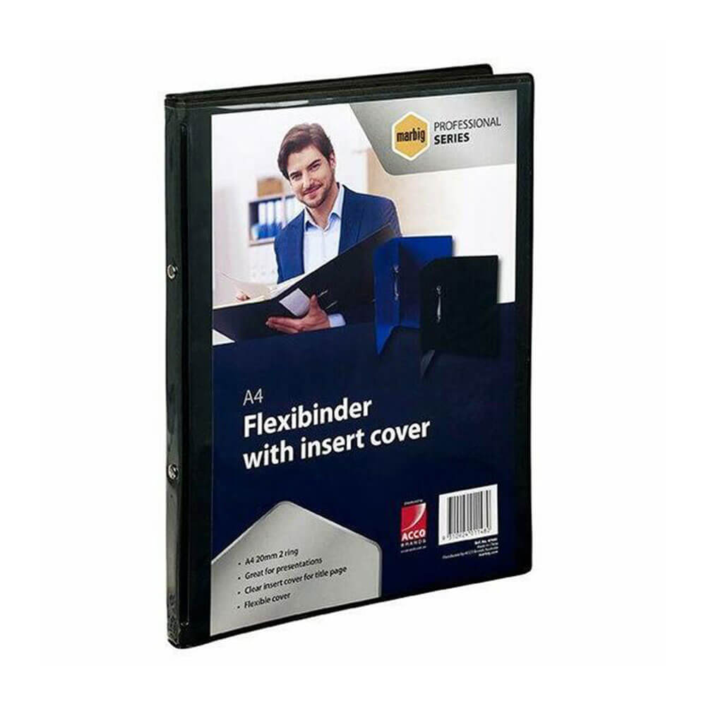 Binder Marbig Flexi con copertura trasparente A4 2R 20mm