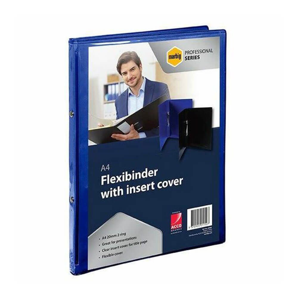 Marbig Flexi Binder with Clear Cover A4 2R 20mm