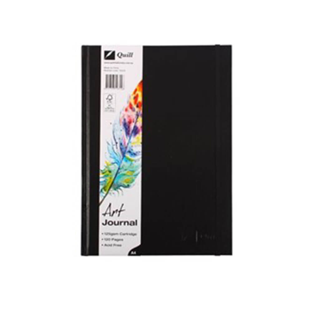 Quill Cover Hard Cover Elastic Closure Art Journal 60 foglie