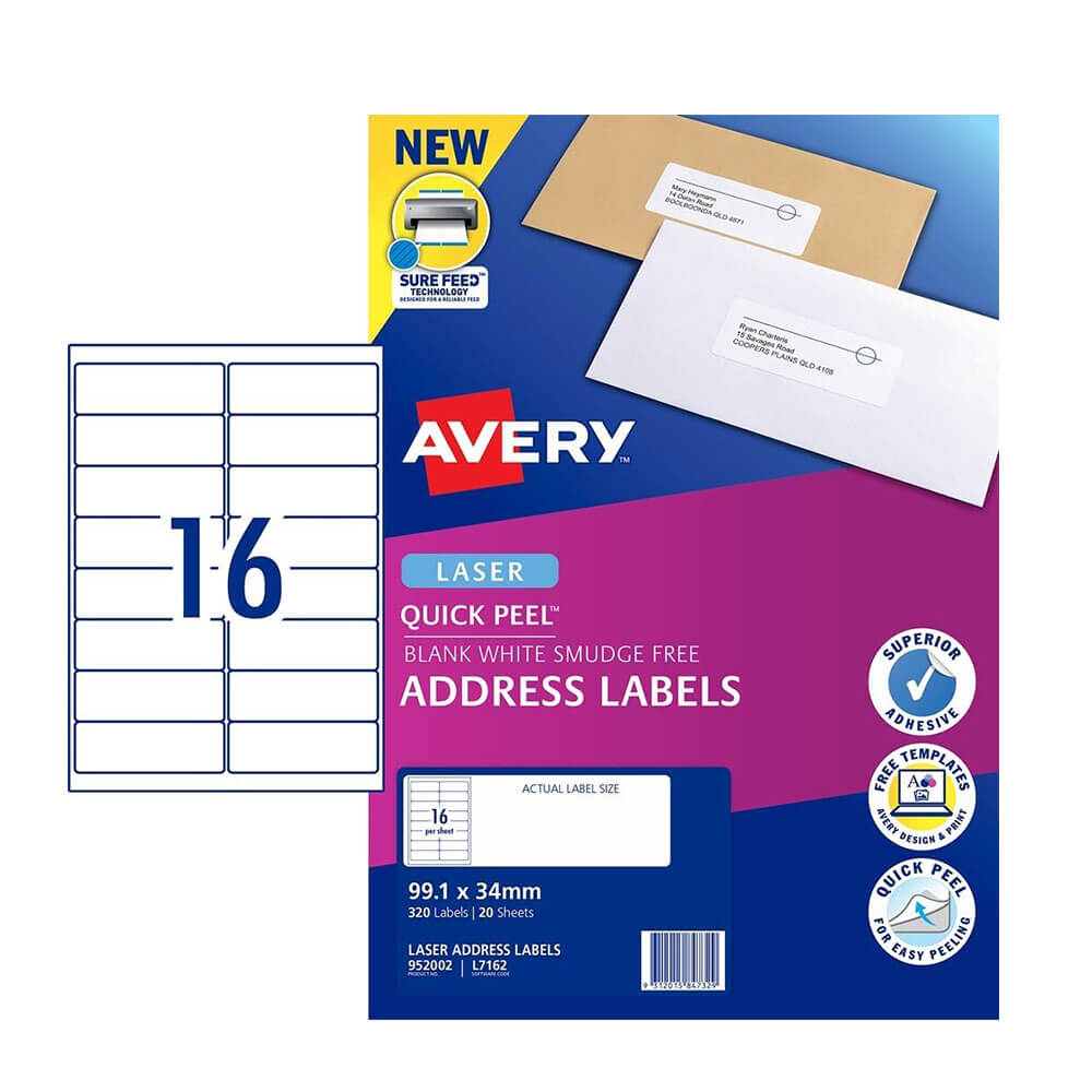 Etichetta Avery Laser Retail Pack (20pk)