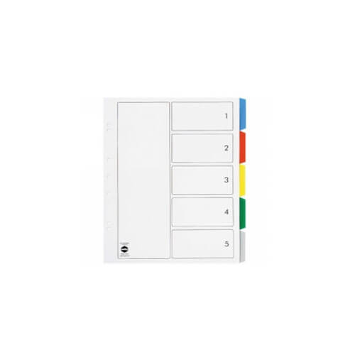 Marbig 5 Tab Dividers (Coloured)