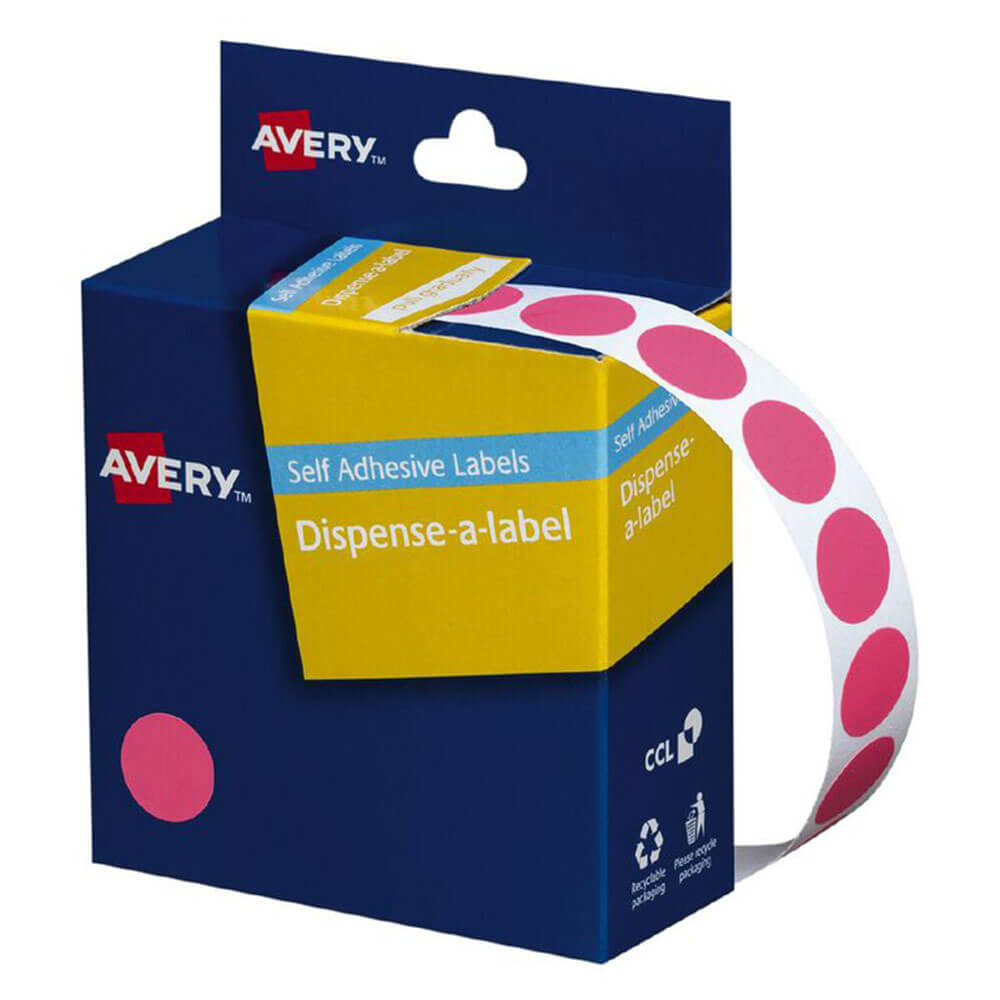 Étiquettes à points auto-adhésives Avery 14 mm (1050pcs)