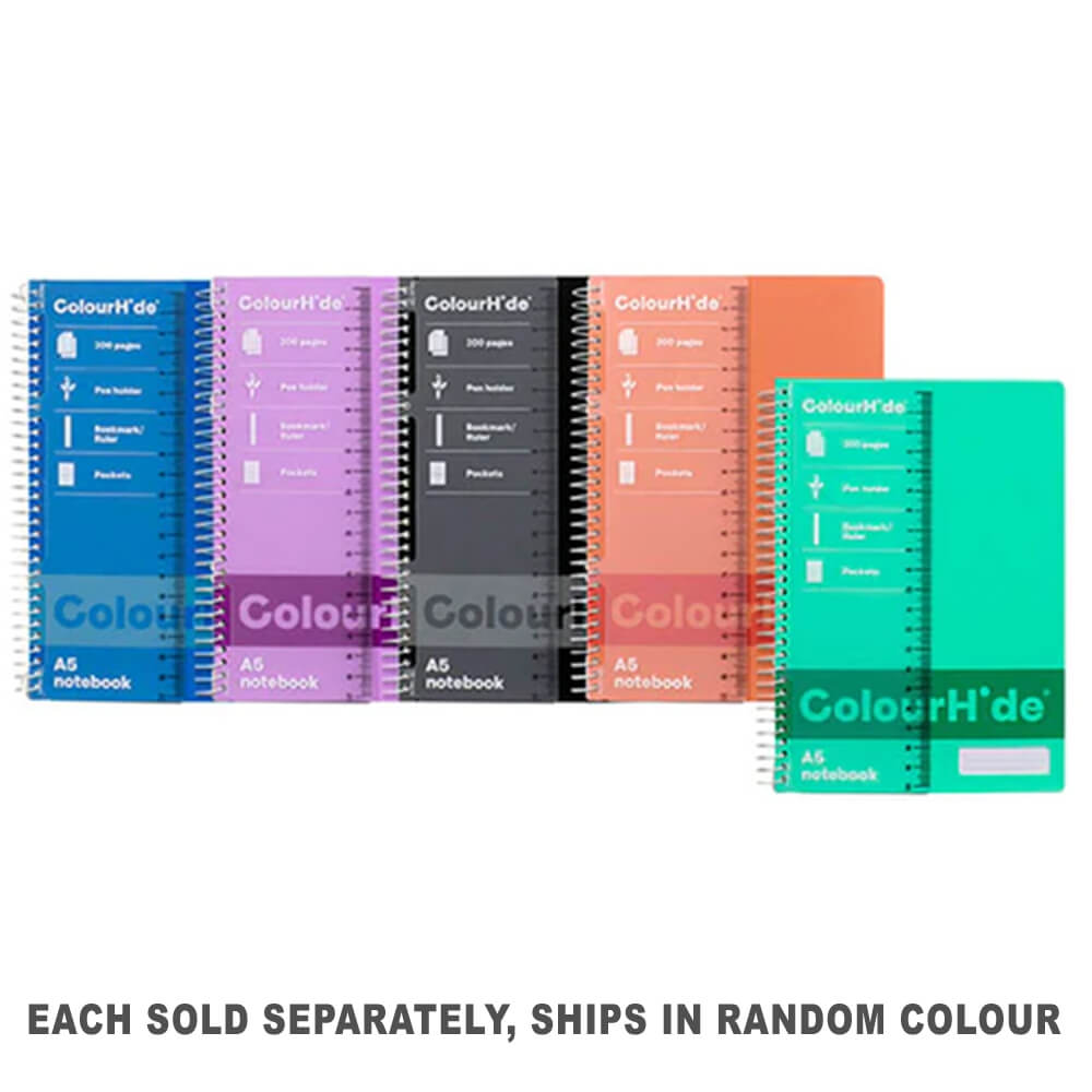 Colourhide Spiral Notebooks 200 páginas A5