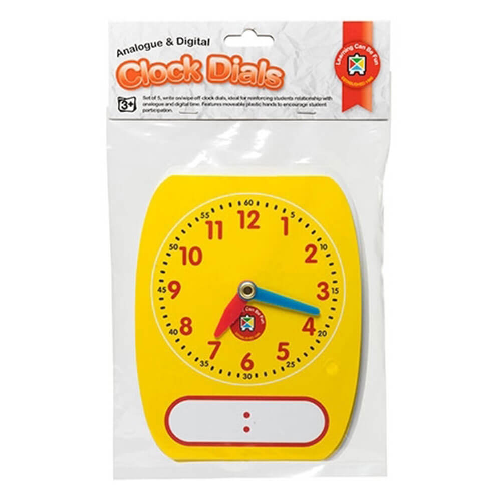 Learning Can Be Fun Analogue & Digital Write On Wipe Clock