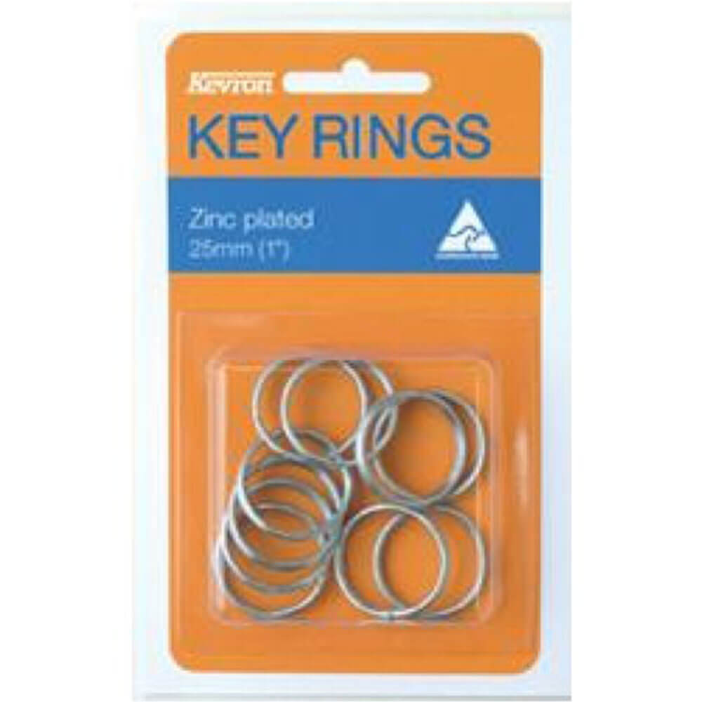 Kevron Key Rings 10pk (zinc plaqué)