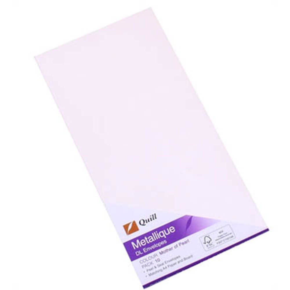 Quill Metallique Enveloppen 10pk (DL)