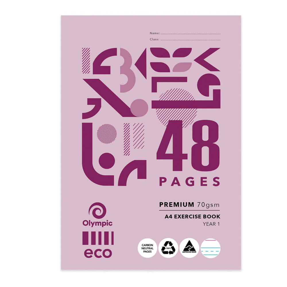 Olympic A4 Eco-Recycled 48-sidars träningsbok 20PK