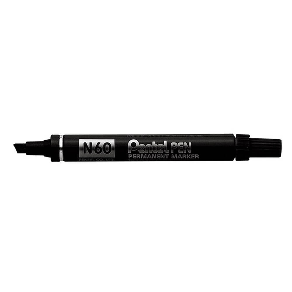 Pentel N60 Punto de cincel Marcador permanente 12 PCS