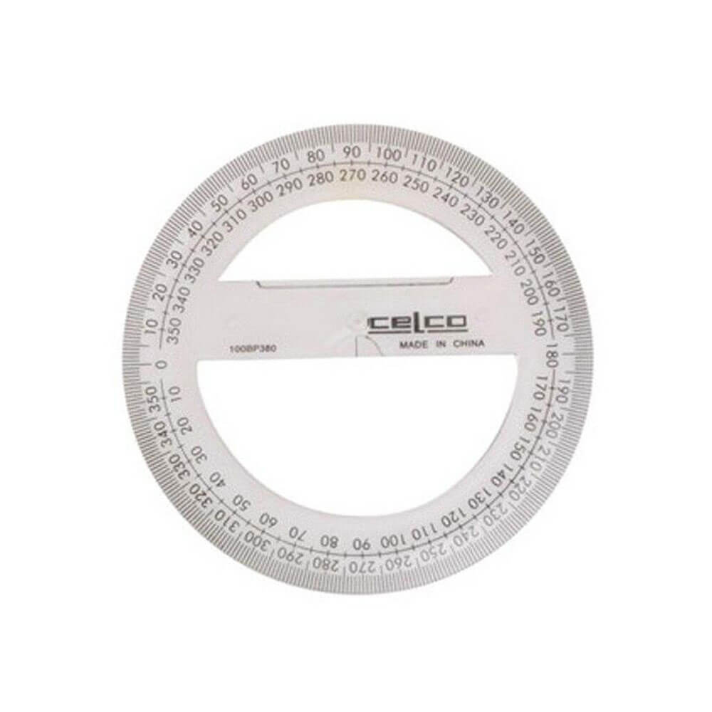 CELCO 360度フルサークル分度器10cm（クリア）