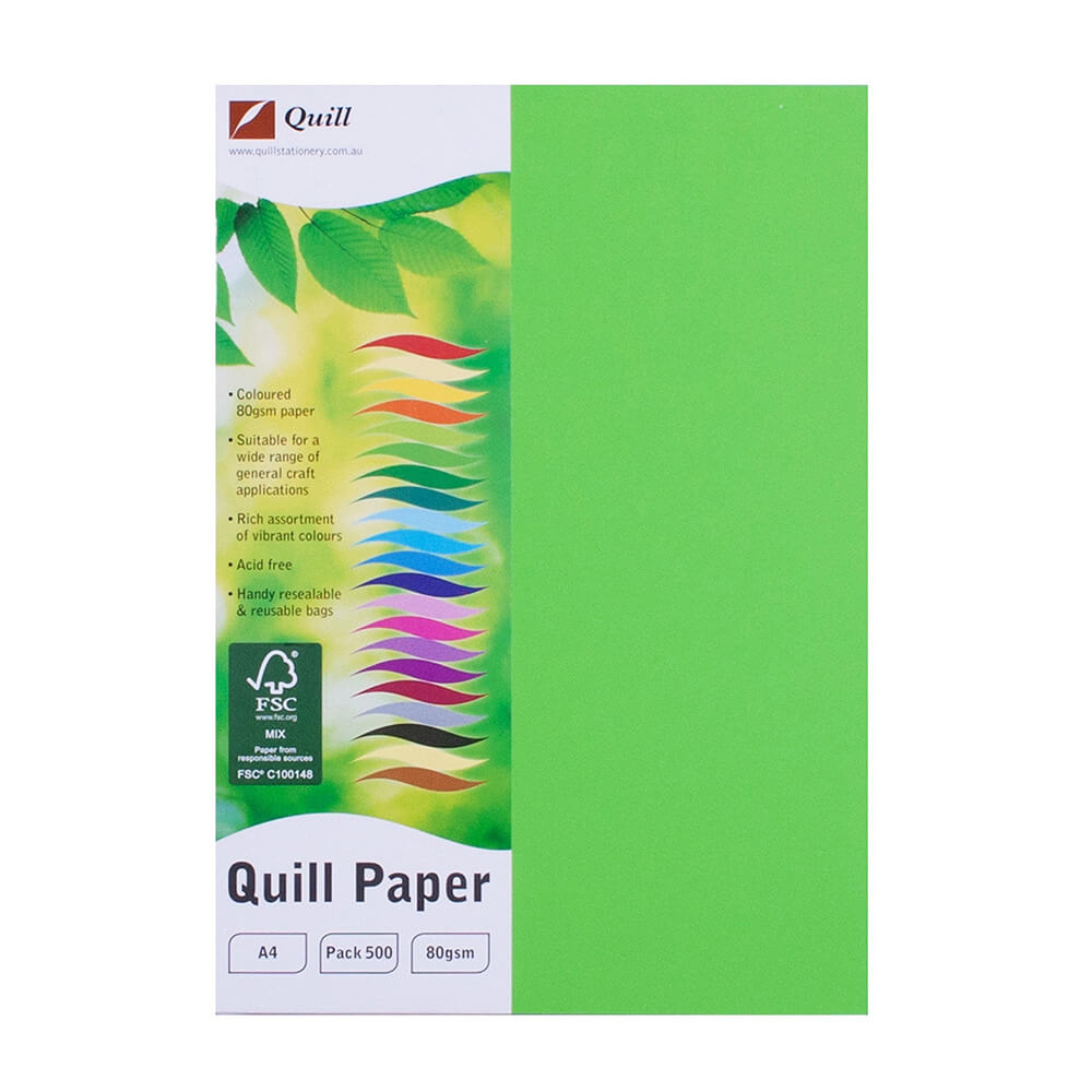 Quill A4 farvet kopipapir 500pk (80 gsm)