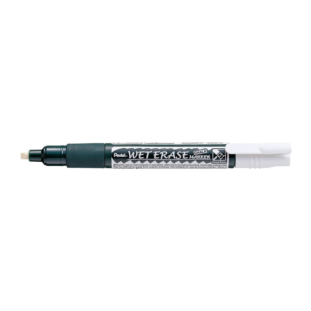 Pentel de 3 mm Ebasado húmedo Marcador de tiza de punta reversible 12pk