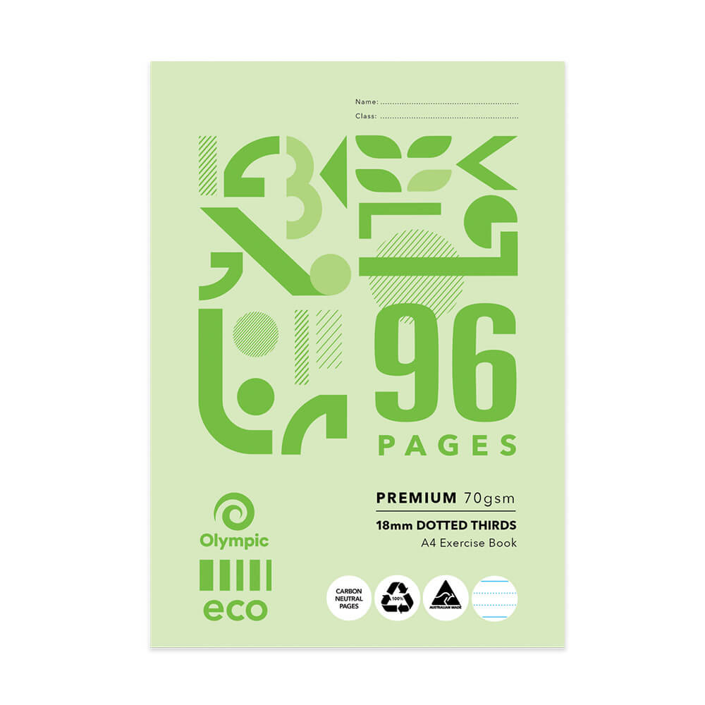 A4 Eco-gerecycled gestippelde derden Oefeningsboek 10pk