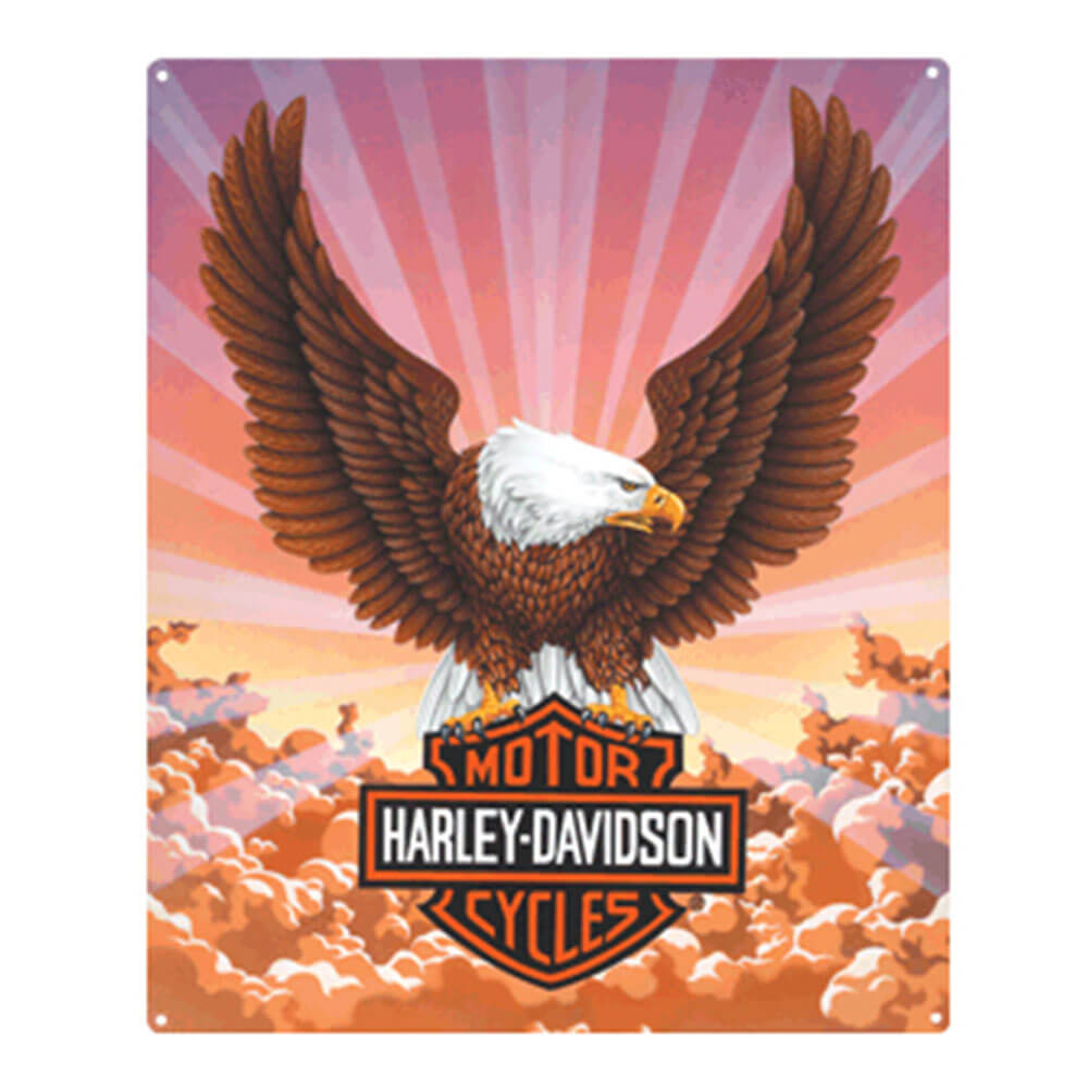 Harley Davidson Die Cut em relevo sinal de lata