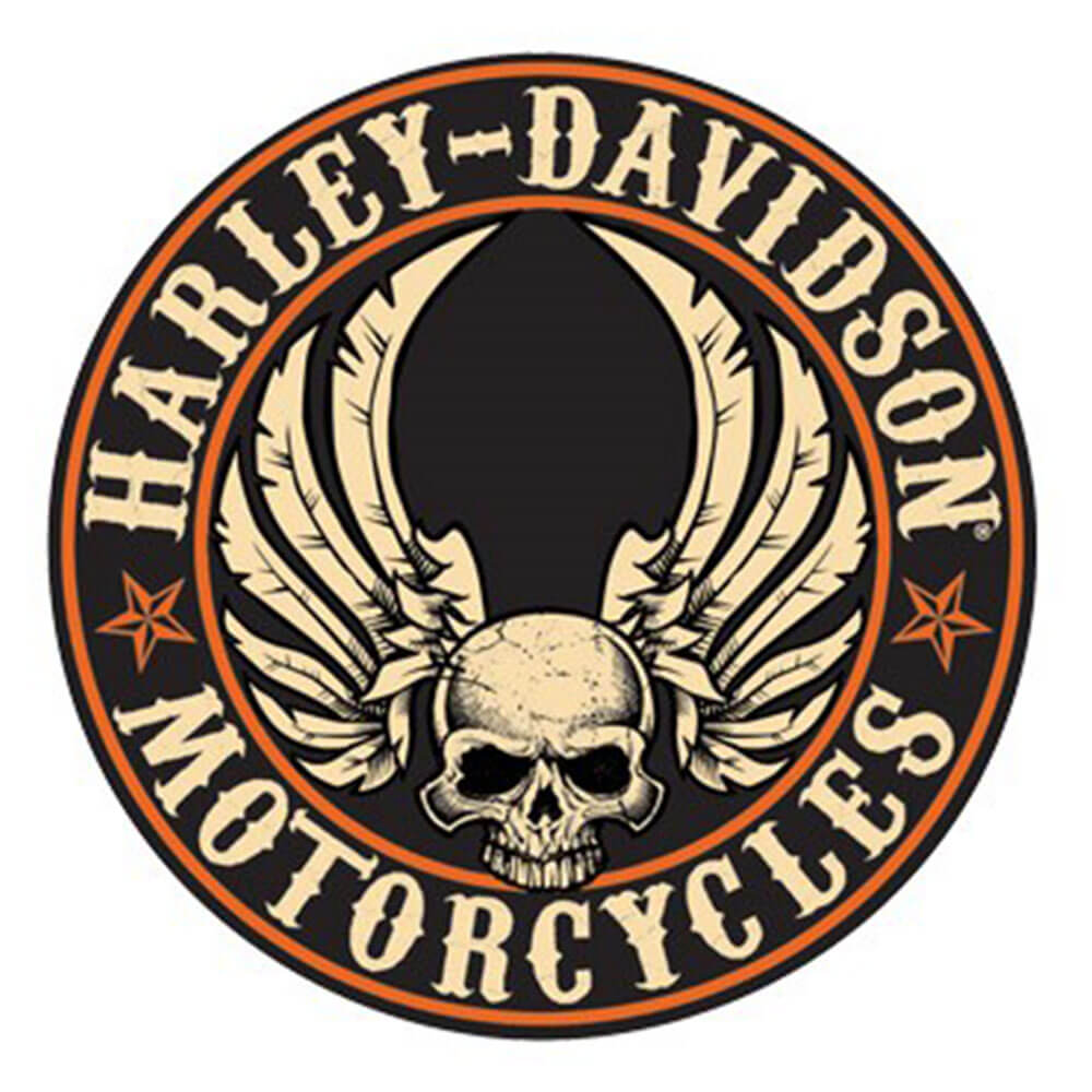 Harley Davidson Die Cut preged Tin Sign