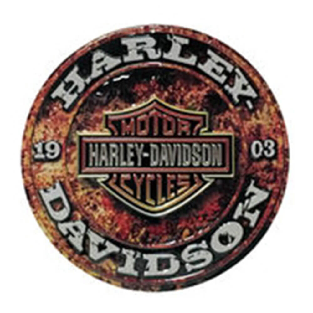 Harley Davidson Die Cut preged Tin Sign