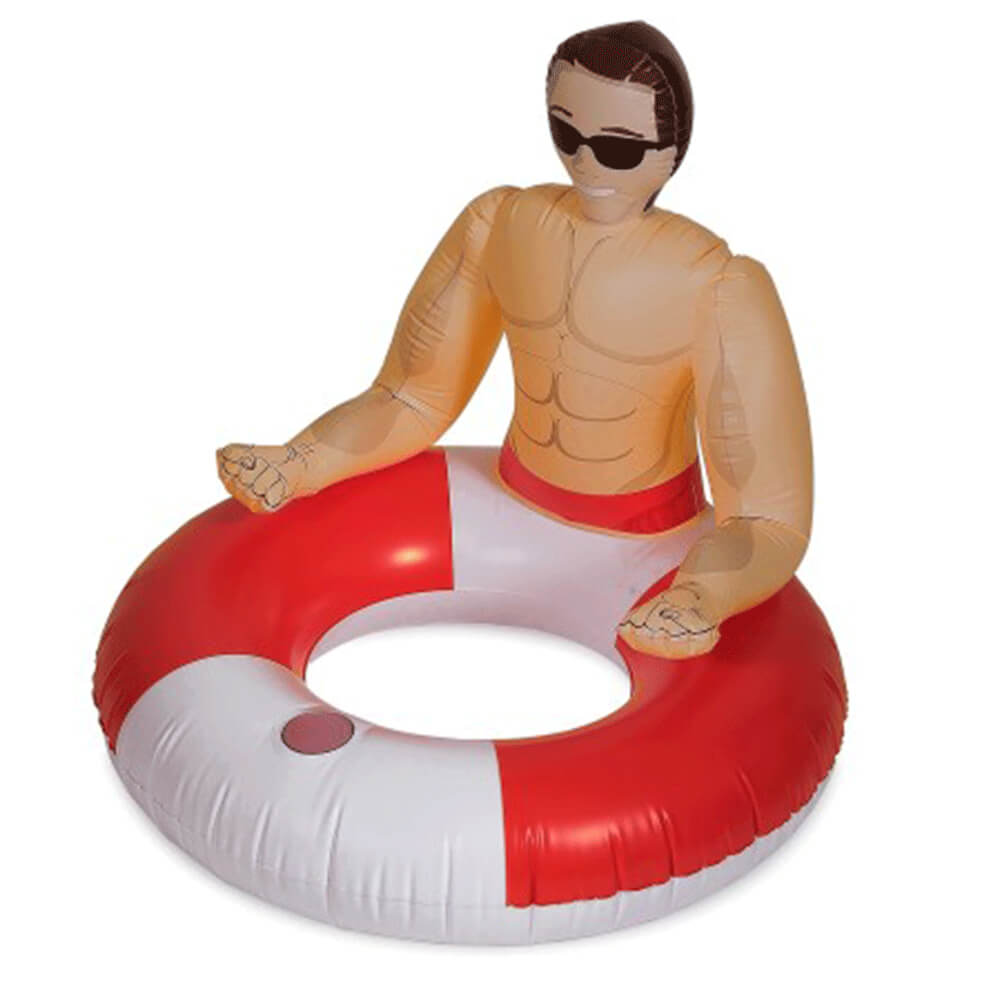 Drinking Buddies Inflatable Hunk Pool Ring